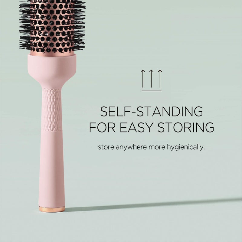 F3 Systems Magic Curling Round Brush(1.7 Inch), Non-electronic, Self-Standing Round Quick Styling Brush, Great Blowout, Ceramic Coated/Ionic Thermal Barrel, Blowout Volume, Wave Styler - Image 4